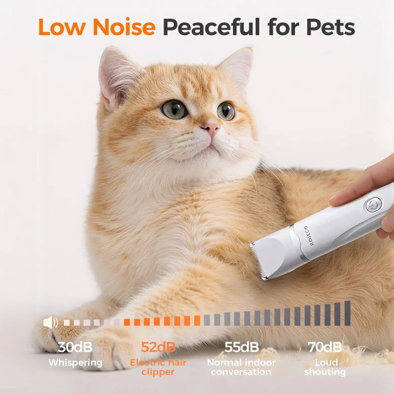 ROJECO Electric Pet Trimmer 4 in 1 Professional Grooming Kit for Dog Cat Hair Multifunctional Dog Trimmer Haircut Shaver Clipper
