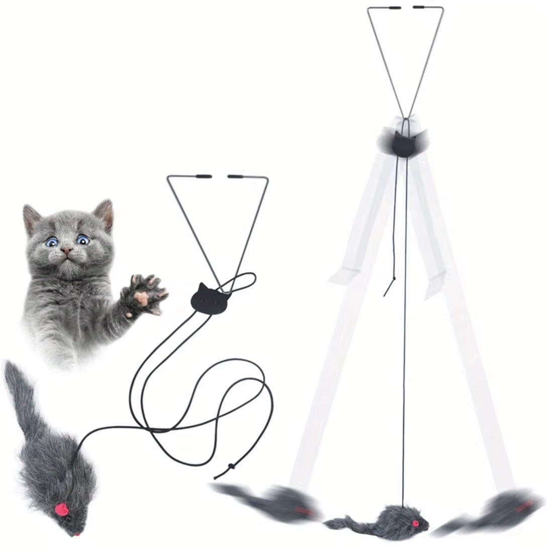 Door Hanging Cat Toy Stress Relieve Living Omdoor Hanging Toy for Living Room Hanging Kitten
