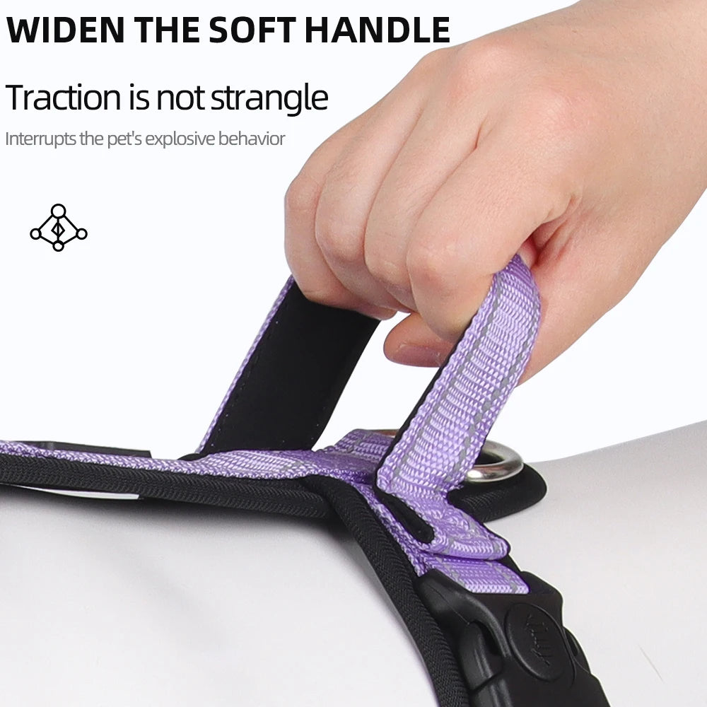 Pet Dog Harness with Handle for Medium Large Dogs French Bulldog Vest Harness Adjustable Puppy Chest Straps Labrador Dogs Collar