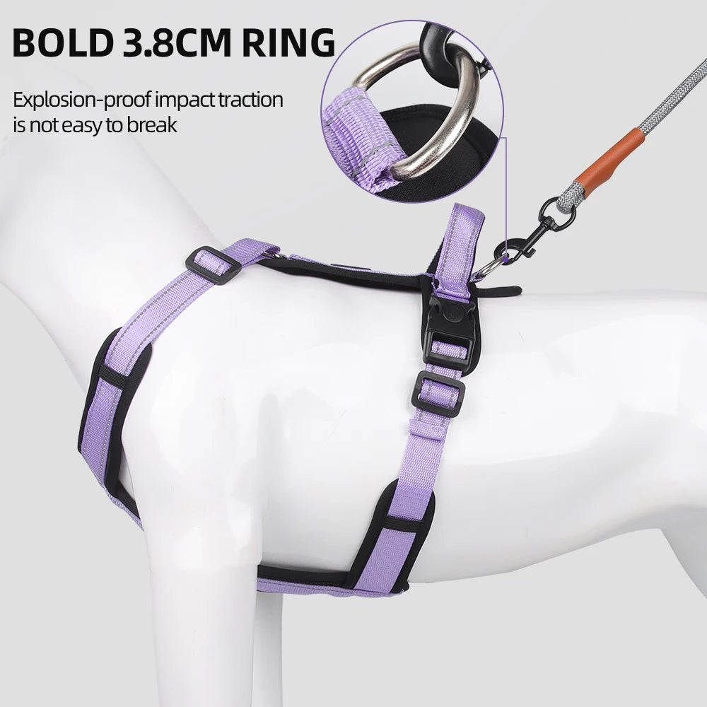 Pet Dog Harness with Handle for Medium Large Dogs French Bulldog Vest Harness Adjustable Puppy Chest Straps Labrador Dogs Collar