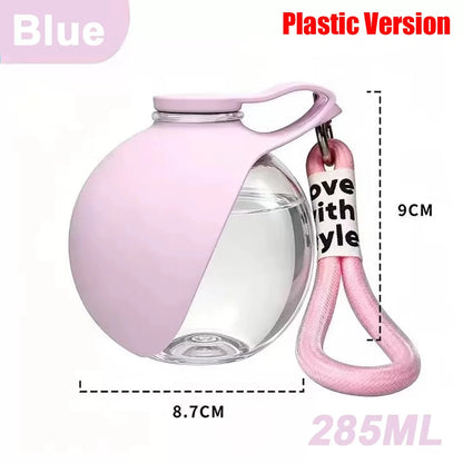 Stainless Steel Water Bottle Outdoor Dog Walking Folding Portable Water Cup with Lanyard Hook Leakproof Dog Water Drink Bottle