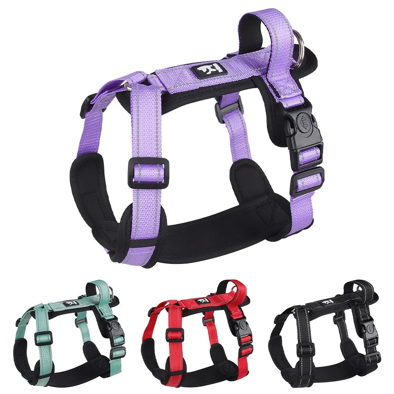 Pet Dog Harness with Handle for Medium Large Dogs French Bulldog Vest Harness Adjustable Puppy Chest Straps Labrador Dogs Collar